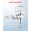 image:imageVEVOR 10 Pack Angle Stop Valve Water Shut Off Valve 12 PEX x 38 OD Compression 14 TurnChrome Plated Brass Shutoff Valves for Bathroom Kitchen Toilet Shower Plumbing10